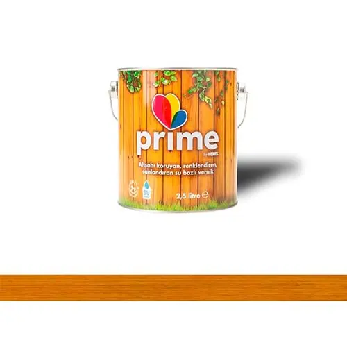 Hemel Prime Su Bazlı Ahşap Vernik - Bal Dış-İç Mekan 2,5 L