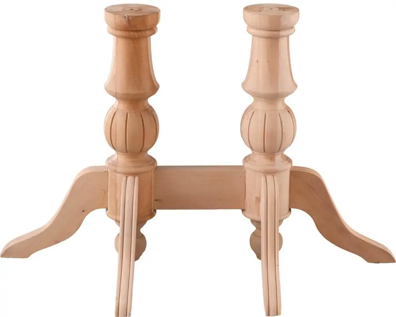 Ahşap Göbek Ayak Misket  Takım 15x15x75cm